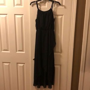 Black high low maxi dress